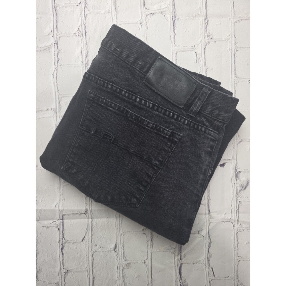 LRL Jeans Co Women's Sz 14 Black Straight Stretch Denim Jeans